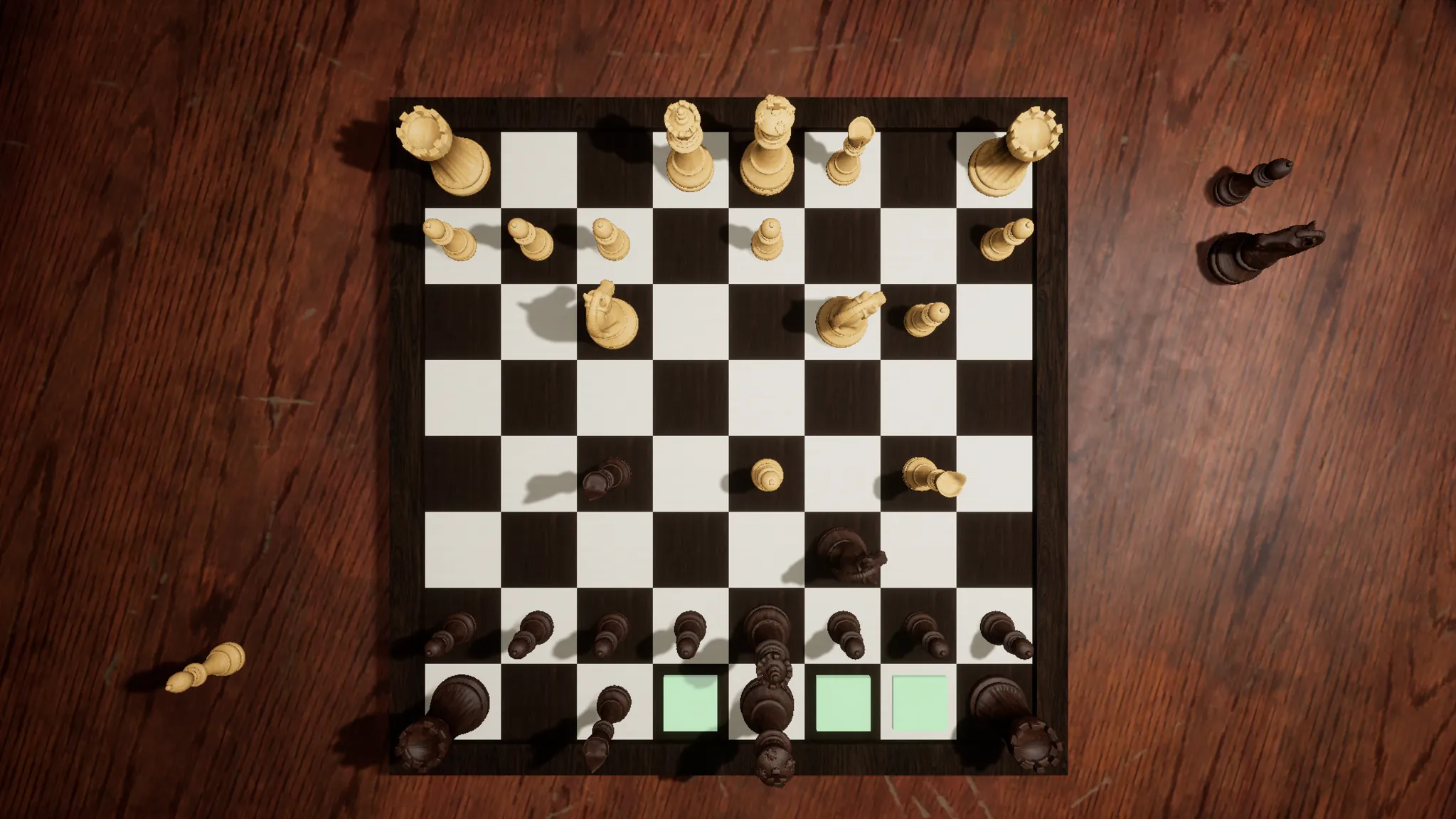 Serene Chess gameplay showing legal move highlights