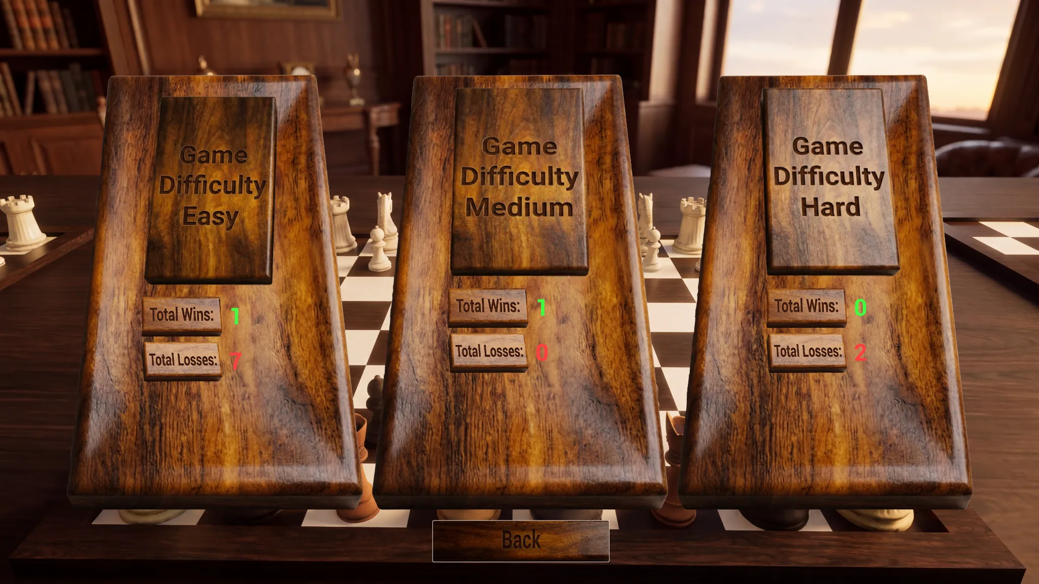 Serene Chess gameplay screen showing the chessboard