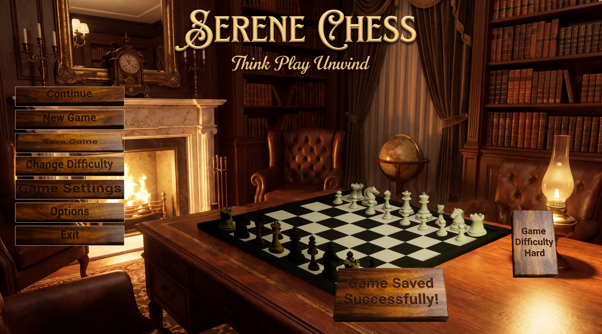 Serene Chess saved game confirmation screen