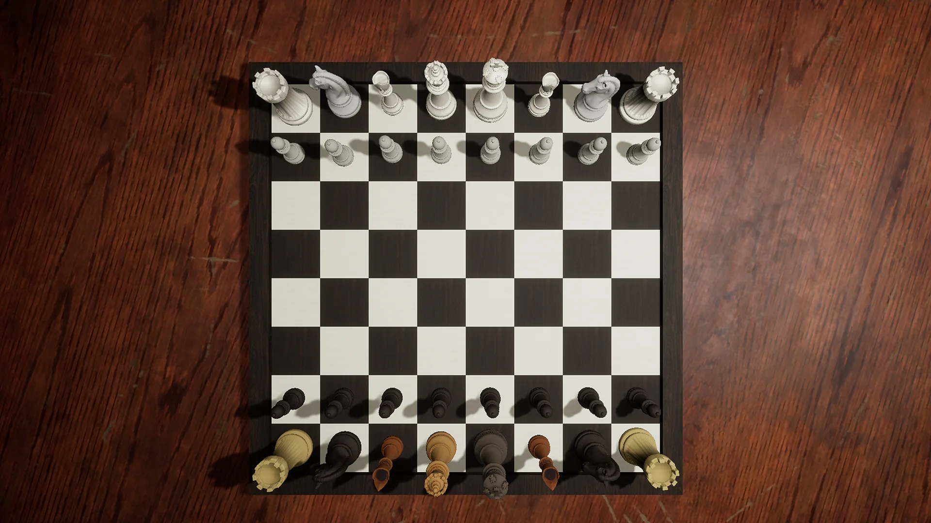 Serene Chess gameplay showing the starting board position